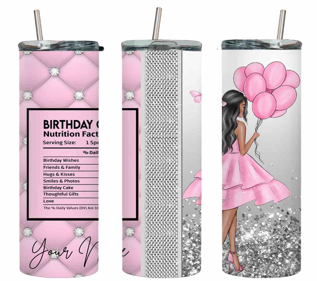 Personalized Birthday Girl Black Hair-8255